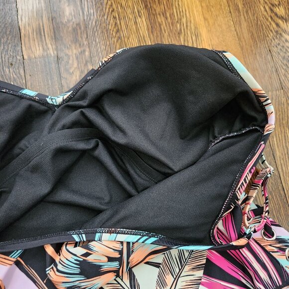 💥5 for $25! Decree Swimsuit Womens One Piece Floral Tropical 1X Vacation - Picture 13 of 15